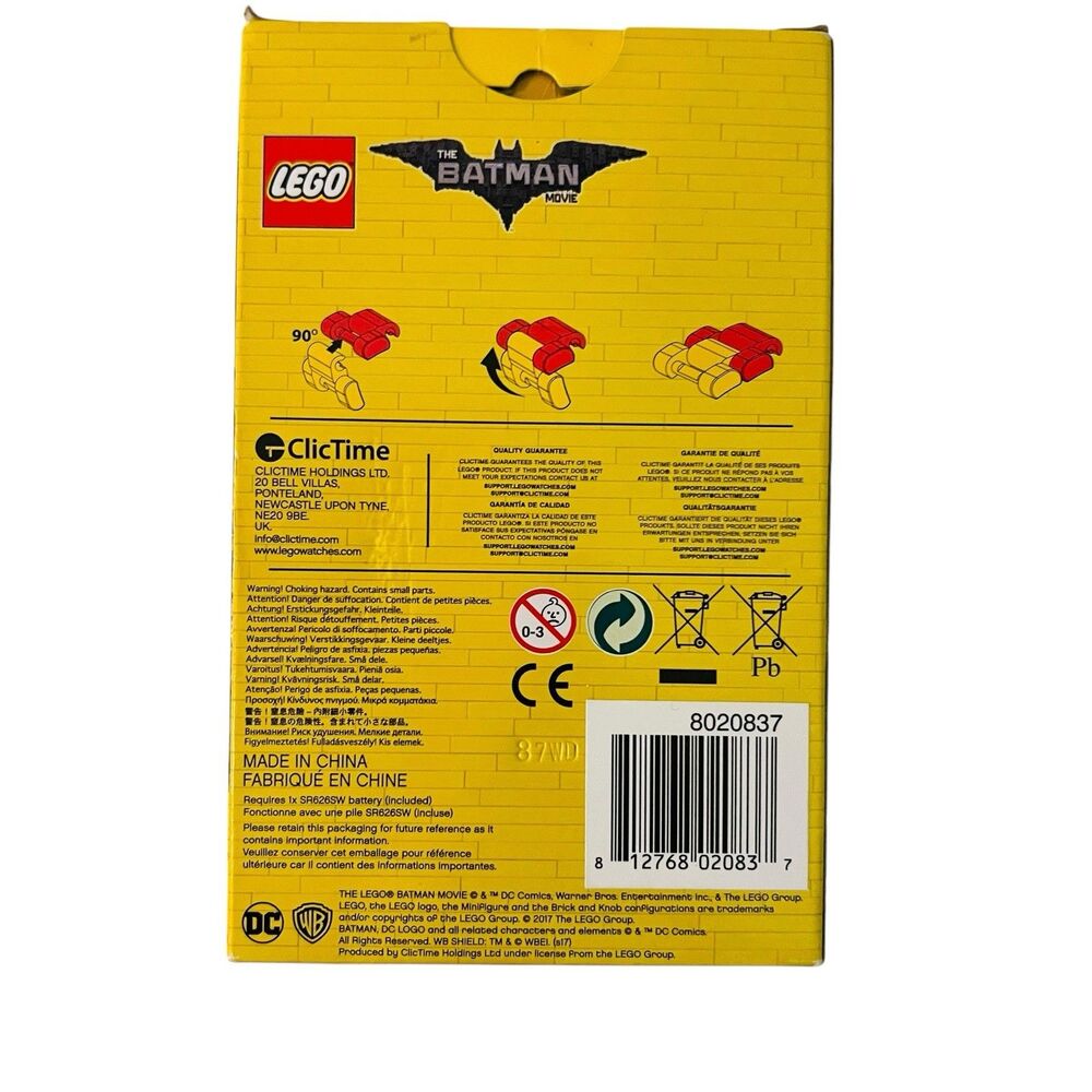 LEGO Buildable Batman Movie Kids Wristwatch Analog 24 PC 8020837 NEW - Picture 2 of 4
